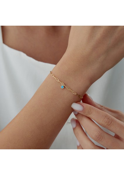 Balık Burcu Aquamarine Ataç Bileklik