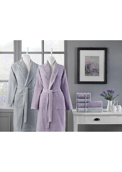 Dory Aile Bornoz Seti Lila-Gri fiyatları
