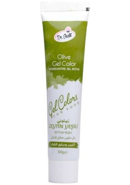 Dr Gusto Tüp Jel Gıda Boyası Zeytin Yeşil - 50 gr
