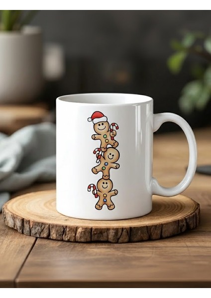 "yeni Yıl Christmas Geyikleri Yılbaşı" Baskılı Hediye Özel Tasarım Kupa Bardak