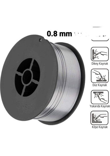 Gazsız Gazaltı Kaynak Teli 1 kg 0.8 mm fiyatları