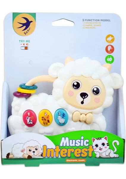 Pilli Müzikli Kuzu Bebek Ilk Piyanom 855-201D