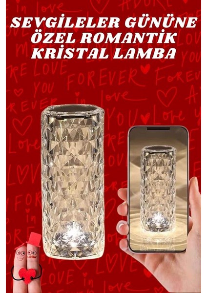 Sevgililer Günü Için Hediye Kristal Lamba Sevgiliye Hediye USB Şarjlı Gece Lam - MK001R-4OE1Q fiyatları