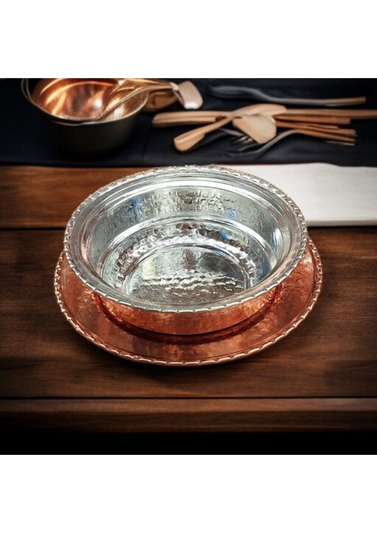 Bakır Tabak Kase Çorba Beyran Kelle Paça Sunum Ikram Tabaklı Kase Servis Tabağı fiyatları
