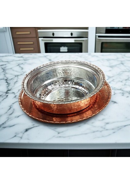 Bakır Tabak Kase Çorba Beyran Kelle Paça Sunum Ikram Tabaklı Kase Servis Tabağı modelleri