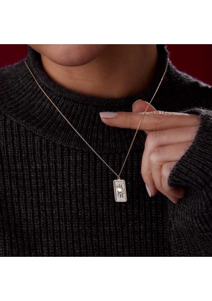 Vintage Plaka Güneş Kolye modelleri