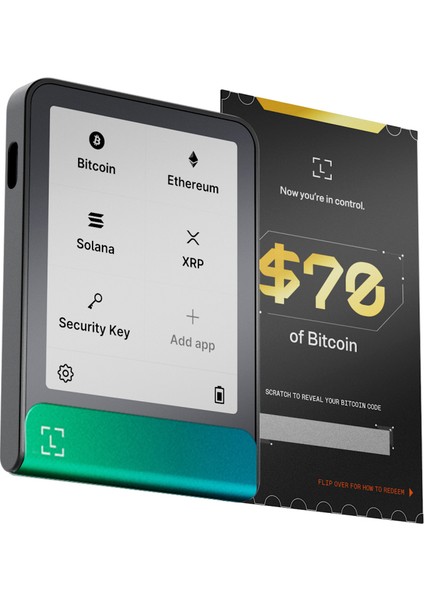 Flex Oksit Yeşili Kripto Donanım Cüzdanı + Kurtarma Anahtarı