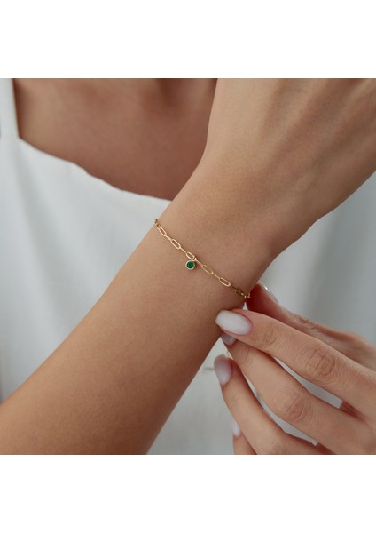 Boğa Burcu Tsavorite Ataç Bileklik