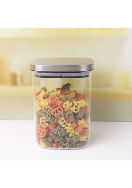 700ML Sızdırmaz Vakumlu Metal Kapaklı Borosilikat Cam Kavanoz - Hava Geçirmez & Dayanıklı Gıda Saklama Kabı (10CM x 13CM) fiyatları