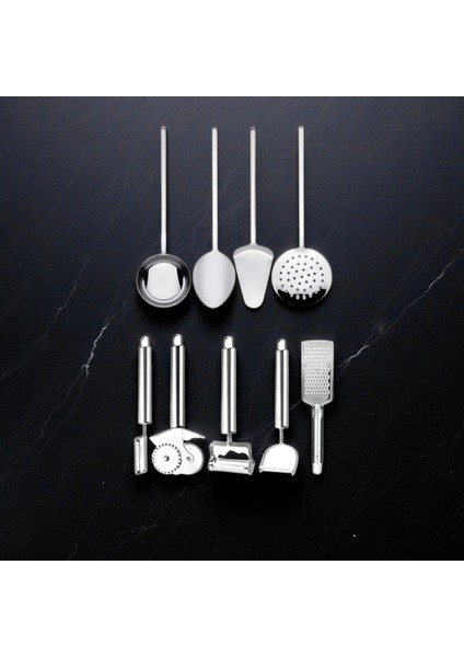 Mutfak Için Çok Amaçlı Kepçe Kevgir Seti, Tamamlayıcı Bütünleştirici Çatal Kaşık Çelik Set fiyatları