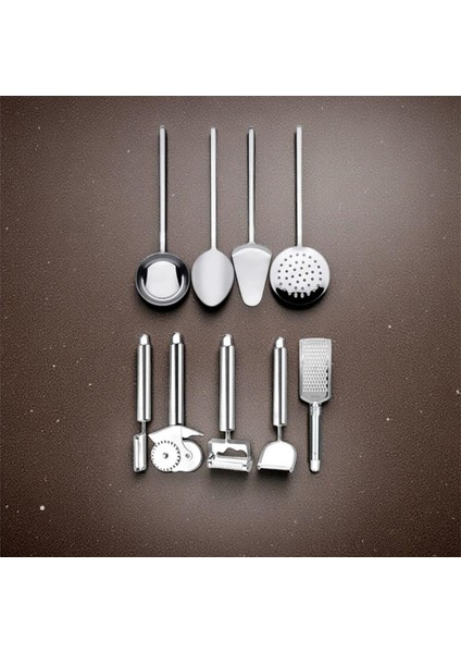 Mutfak Için Çok Amaçlı Kepçe Kevgir Seti, Tamamlayıcı Bütünleştirici Çatal Kaşık Çelik Set fırsatları