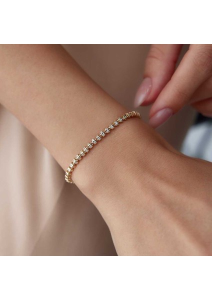 Sıra Taşlı Küp Bileklik