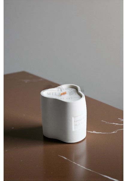 Stella Geometrik Formda Dekoratif Mum Soya Mumu Dekoratif Kase