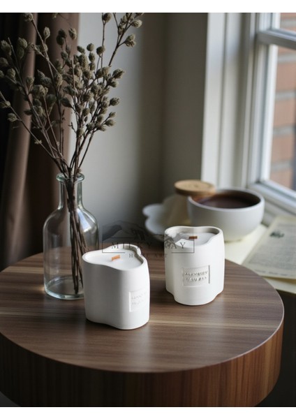 Stella Geometrik Formda Dekoratif Mum Soya Mumu Dekoratif Kase fırsatları