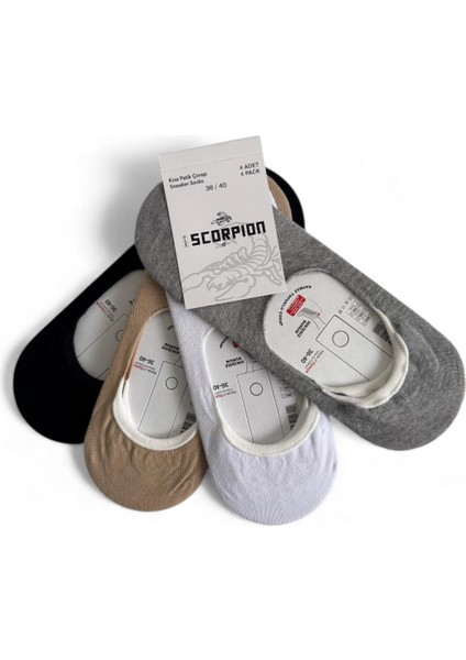 Babet Kadın Görünmez Çorap Karışık Renkli – Kaydırmaz Silikonlu, Nefes Alan Babet