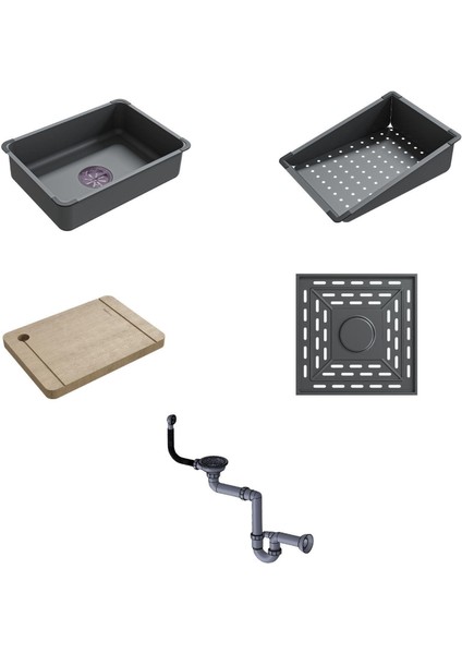 Angel Granit Akıllı Eviye Seti Krem 60X49 fiyatları