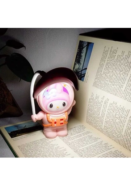 Sevimli Karikatür Göz Korumalı USB Gece Lambası (Beyaz-Pembe-Mor) fiyatları