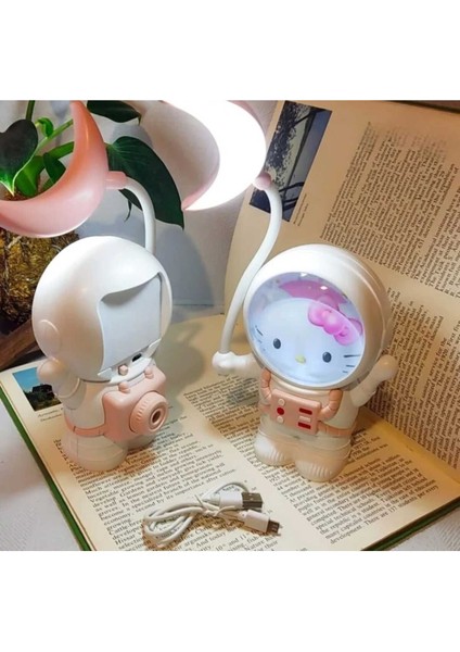 Sevimli Karikatür Göz Korumalı USB Gece Lambası (Beyaz-Pembe-Mor) indirimleri