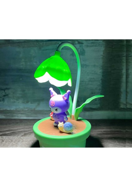 Sevimli Karakterli LED Işıklı Şirin Çocuk Gece ve Masa Lambası