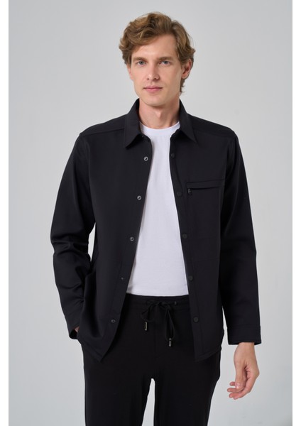 Erkek Siyah Polyamide Çıtçıtlı Worker Ceket fiyatları