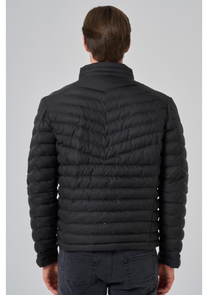 Erkek Siyah Polyester Kısa Kapitone Mont indirimleri