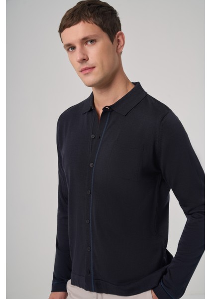 Erkek Lacivert Trend Polo Yaka Gömlek Triko fiyatları