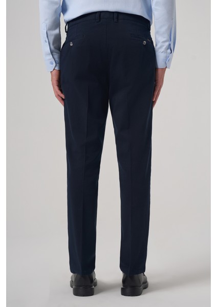 Erkek Lacivert Pamuk Trend Dynamic Fit Chino Pantolon indirimleri