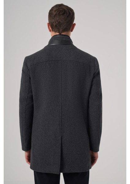 Erkek Antrasit Yünlü Dynamic Fit Kambet Çıkma Mostra Kaban indirimleri