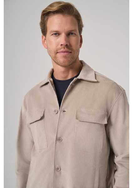 Erkek Taş Trend Çift Cepli Kadife Gömlek Ceket modelleri