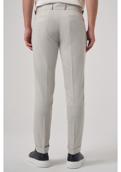 Erkek Gri Trend Pileli Slim Fit Pantolon indirimleri