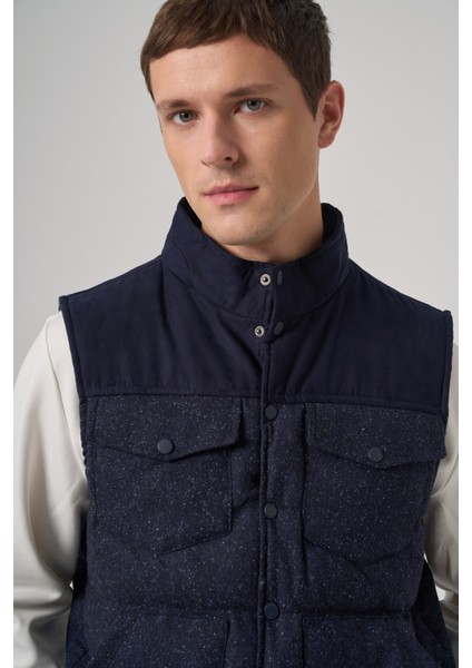 Erkek Lacivert Trend Yünlü Şişme Yelek fırsatları