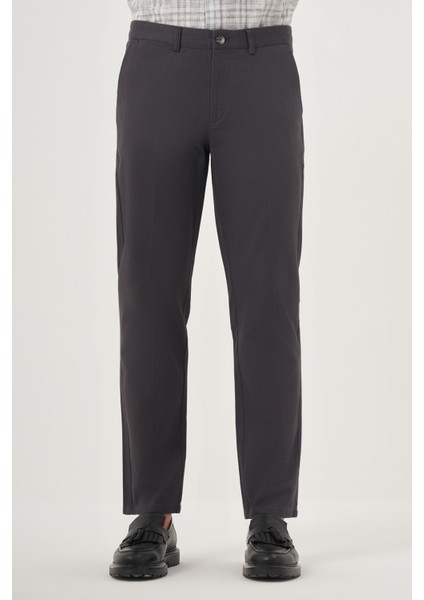 Erkek Gri Chino Dynamic Fit Kışlık Pantolon