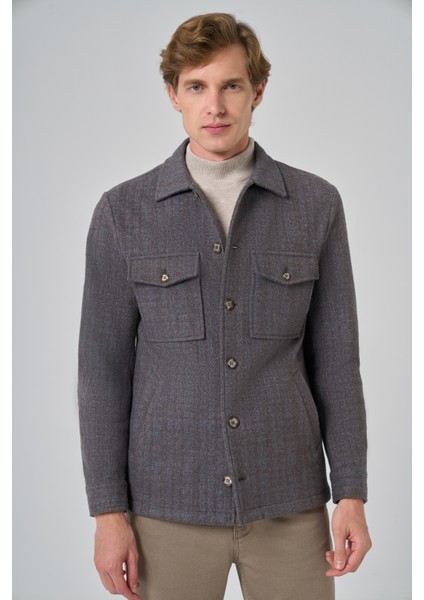 Erkek Kahve Worker Gömlek Ceket modelleri