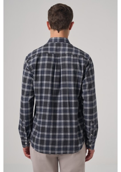 Erkek Lacivert Regular Fit Oduncu Gömlek indirimleri
