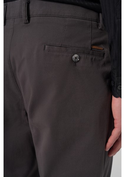 Erkek Antrasit Pamuk Trend Dynamic Fit Chino Pantolon fırsatları