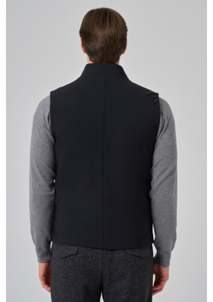 Erkek Siyah Polyamide Spor Gizli Cep Fermuarlı Yelek indirimleri