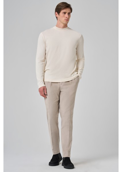 Erkek Ekru Trend Bisiklet Yaka Rayon Triko fırsatları