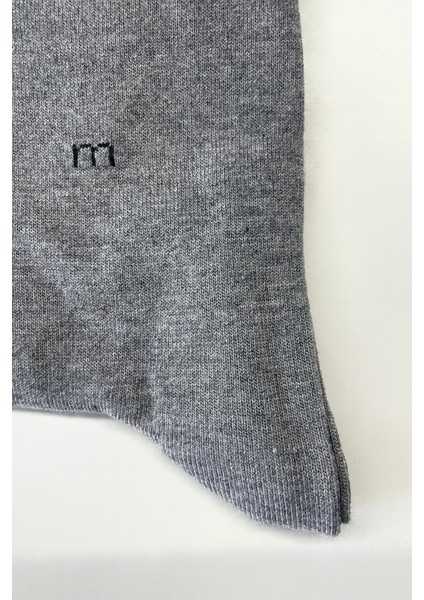 Erkek Gri Bambu Düz Desen Soket Çorap modelleri