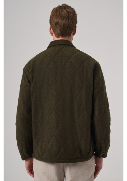 Erkek Haki Yünlü Dynamic Fit Berberi Yaka Mont indirimleri