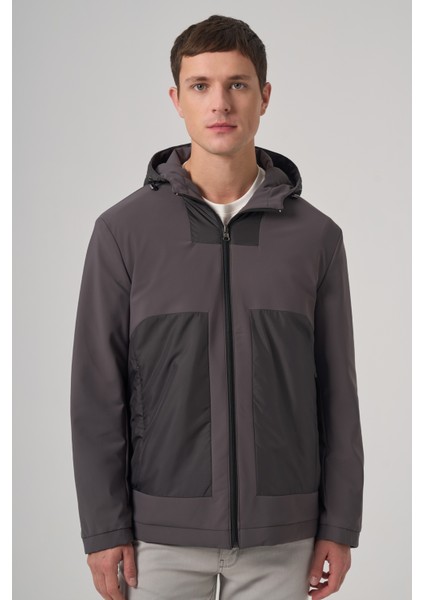 Erkek Füme Trend Çift Taraflı Kapüşonlu Mont indirimleri