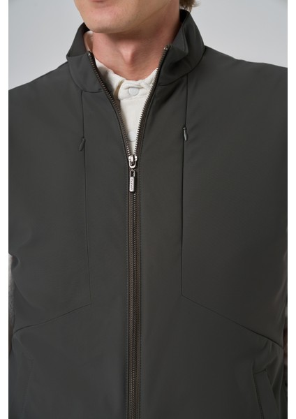 Erkek Haki Polyamide Spor Gizli Cep Fermuarlı Yelek fırsatları