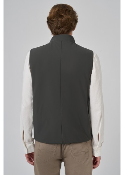 Erkek Haki Polyamide Spor Gizli Cep Fermuarlı Yelek indirimleri