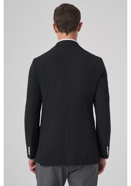 Erkek Siyah Trend Slim Fit Mono Yaka Ceket indirimleri