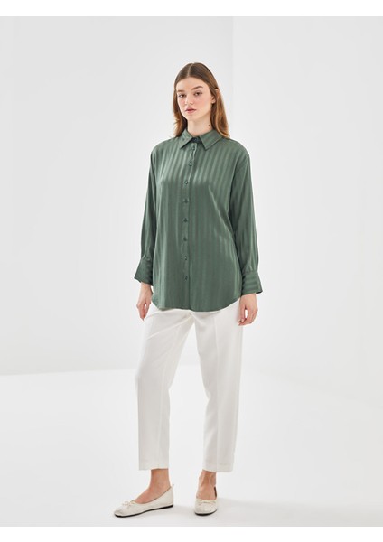 Yeni Sezon Çizgili Saten Kadın Gömlek Tunik fiyatları