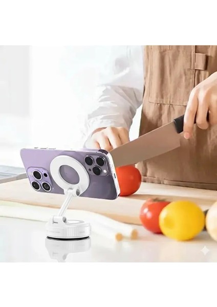 360 Derece Dönebilen Vakum Özellikli Magesafe Magnetik Telefon Tutucu modelleri