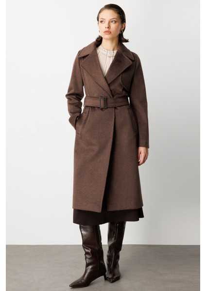 Beli Kuşaklı Kruvaze Kaşe Kaban 6053-26K indirimleri