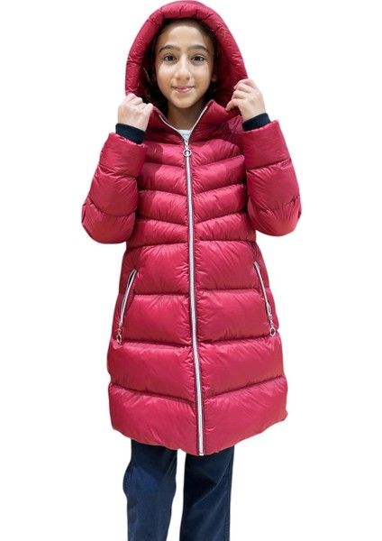 Kız Çocuk Kapüşonlu Kışlık Şişme Mont 51338 modelleri