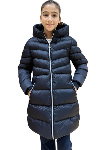 Kız Çocuk Kapüşonlu Kışlık Şişme Mont 51338
