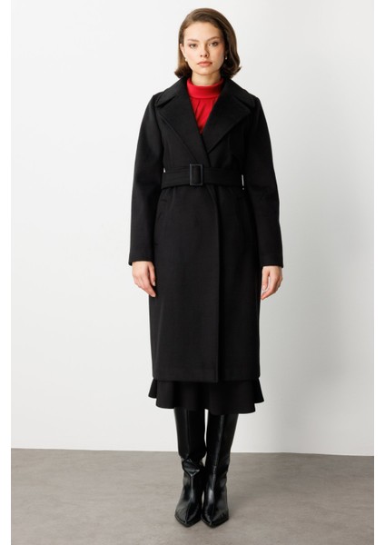 Beli Kuşaklı Kruvaze Kaşe Kaban 6053-26K