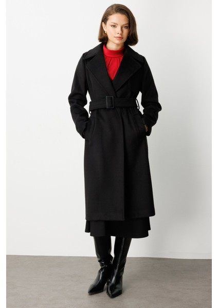 Beli Kuşaklı Kruvaze Kaşe Kaban 6053-26K fiyatları